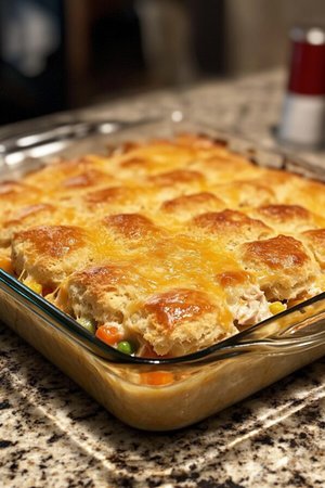 Chicken biscuit casserole