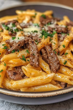 Philly Cheesesteak Pasta Recipe