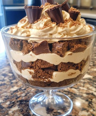 Peanut Butter Cup Brownie Trifle Recipe