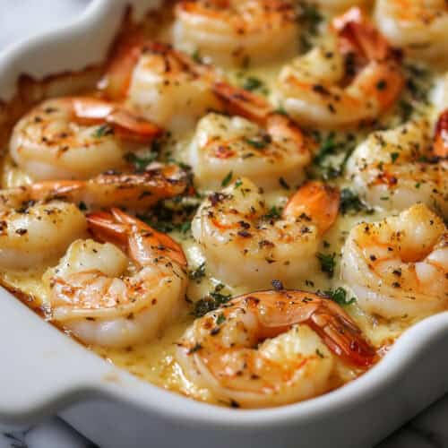 Flavorful Garlic Shrimp Bake recipe