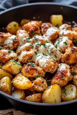 Garlic Parmesan Chicken and Potatoes Recipe