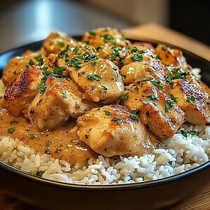 Smothered Chicken and Rice Recipe