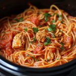 Crock Pot Chicken Spaghetti