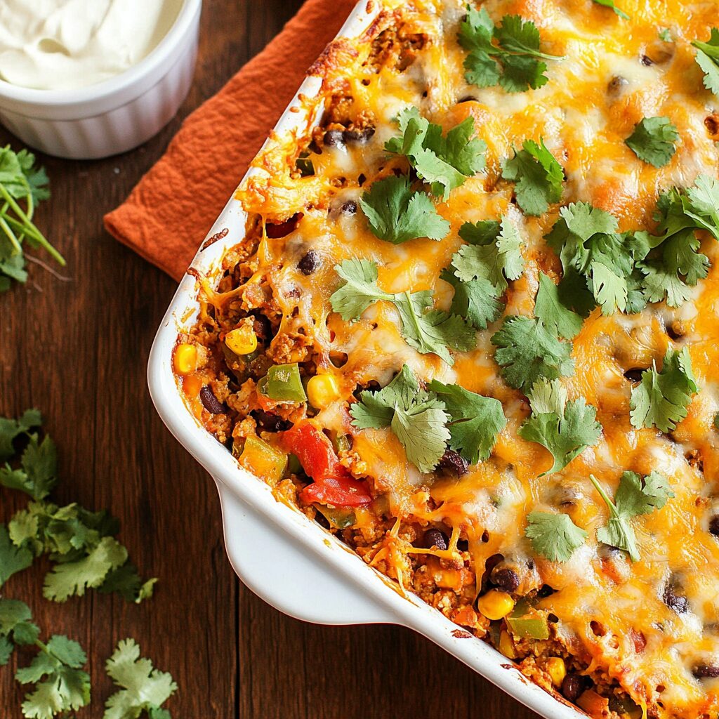 Weight Watchers Turkey and Veggie Taco Casserole